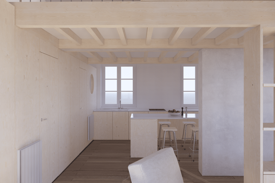 Projet LOFT - AMENAGEMENT ET CREATION D'UNE MEZZANINE - ST-JEAN-DE-LUZ, PAYS BASQUE réalisé par un architecte Archidvisor