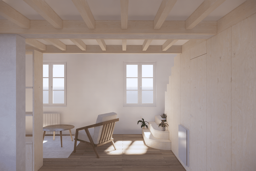 Projet LOFT - AMENAGEMENT ET CREATION D'UNE MEZZANINE - ST-JEAN-DE-LUZ, PAYS BASQUE réalisé par un architecte Archidvisor