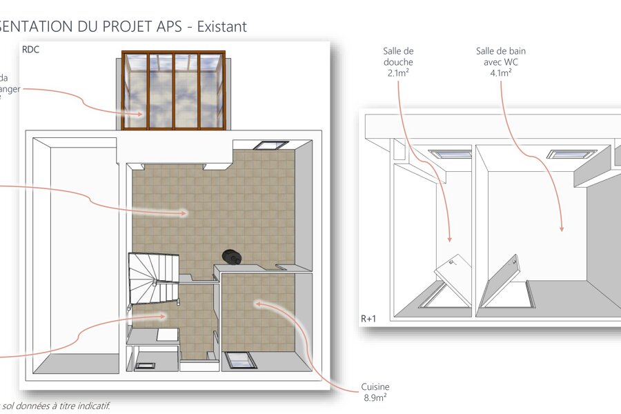 Projet Rénovation partielle d'une maison réalisé par un architecte d'intérieur Archidvisor