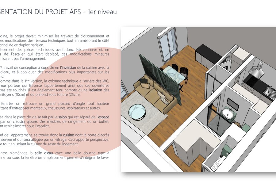 Projet Restructuration d'appartement parisien réalisé par un architecte d'intérieur Archidvisor