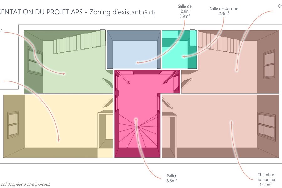 Projet Agencement des niveaux supérieurs d'une maison réalisé par un architecte d'intérieur Archidvisor