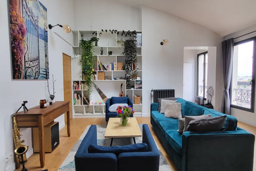 Projet Rénovation d’appartement Loft – Séjour cathédrale & mezzanine réalisé par un architecte Archidvisor