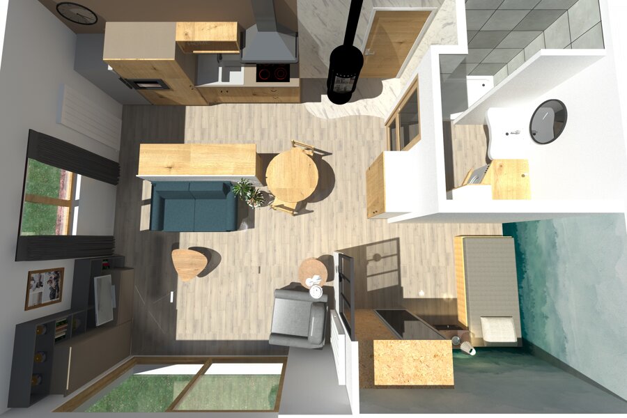 Projet Agencement Loft 35m2 réalisé par un décoratrice Archidvisor