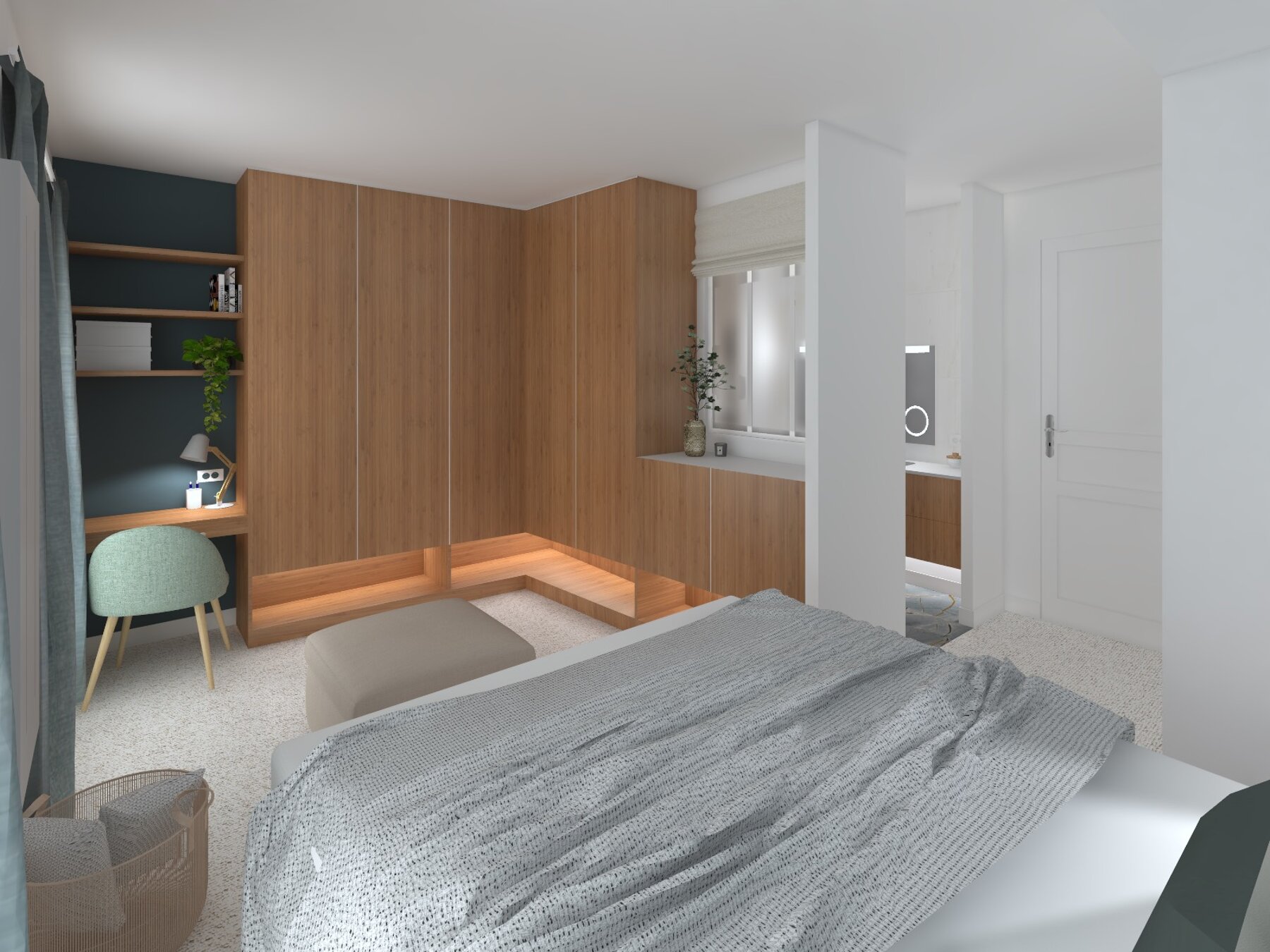 ᐅ Aménagement intérieur à Levallois-Perret ≡ Suite parentale par Olga ...