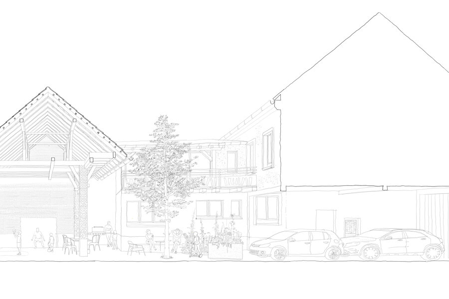 Projet Restructuration d'une dépendance et d'une cour alsaciennes réalisé par un architecte Archidvisor