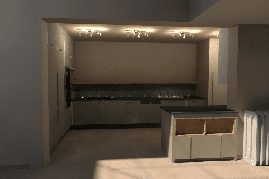 Projet Projet GABRIEL - Conception d'une cuisine avec verrières sur mesure réalisé par un architecte d'intérieur Archidvisor