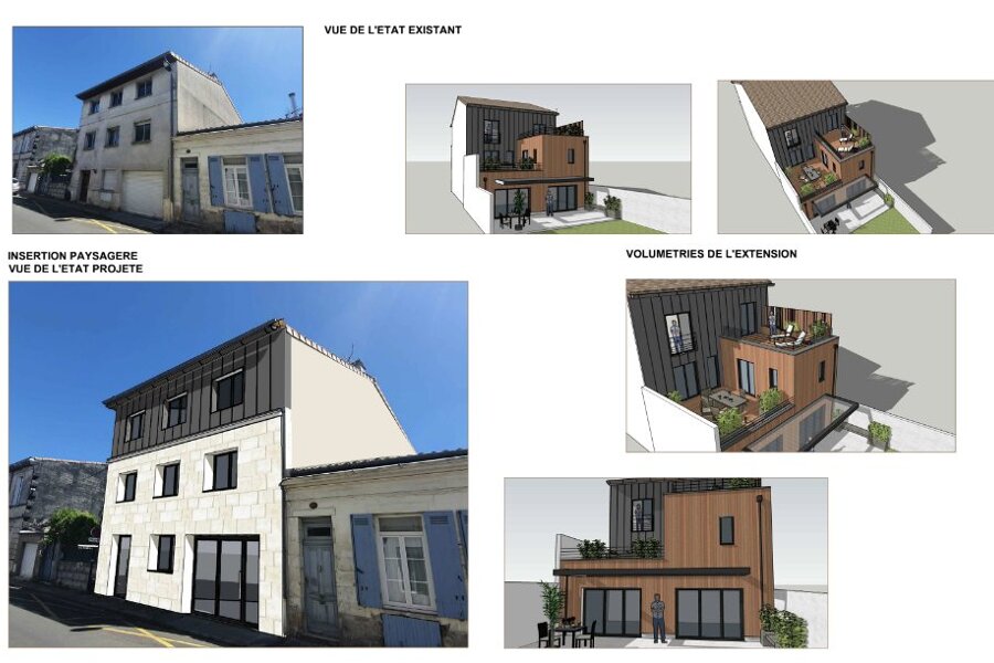 Projet Restructuration d'un immeuble et extension réalisé par un architecte Archidvisor