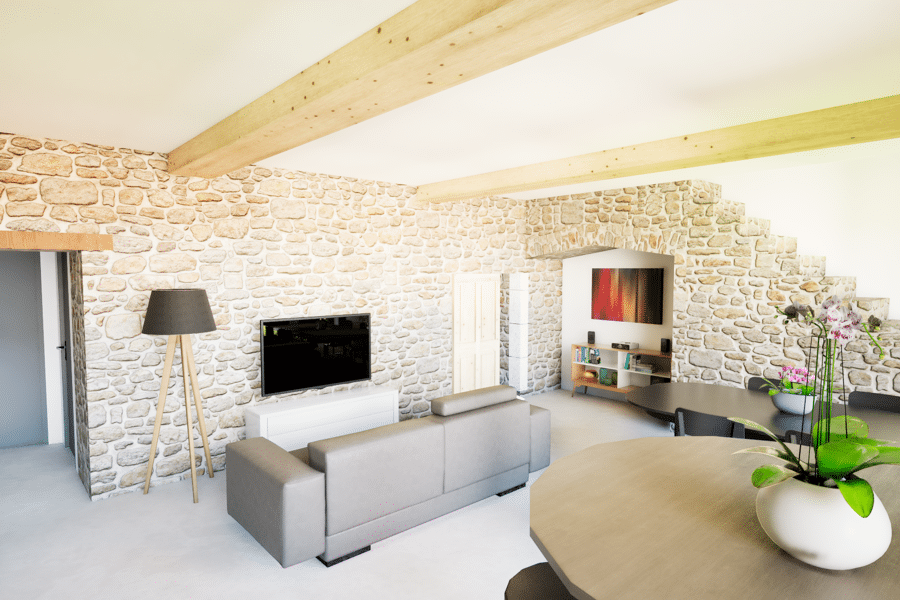 Projet Rénovation d'une maison de bourg pour un usage locatif réalisé par un maître d'œuvre Archidvisor