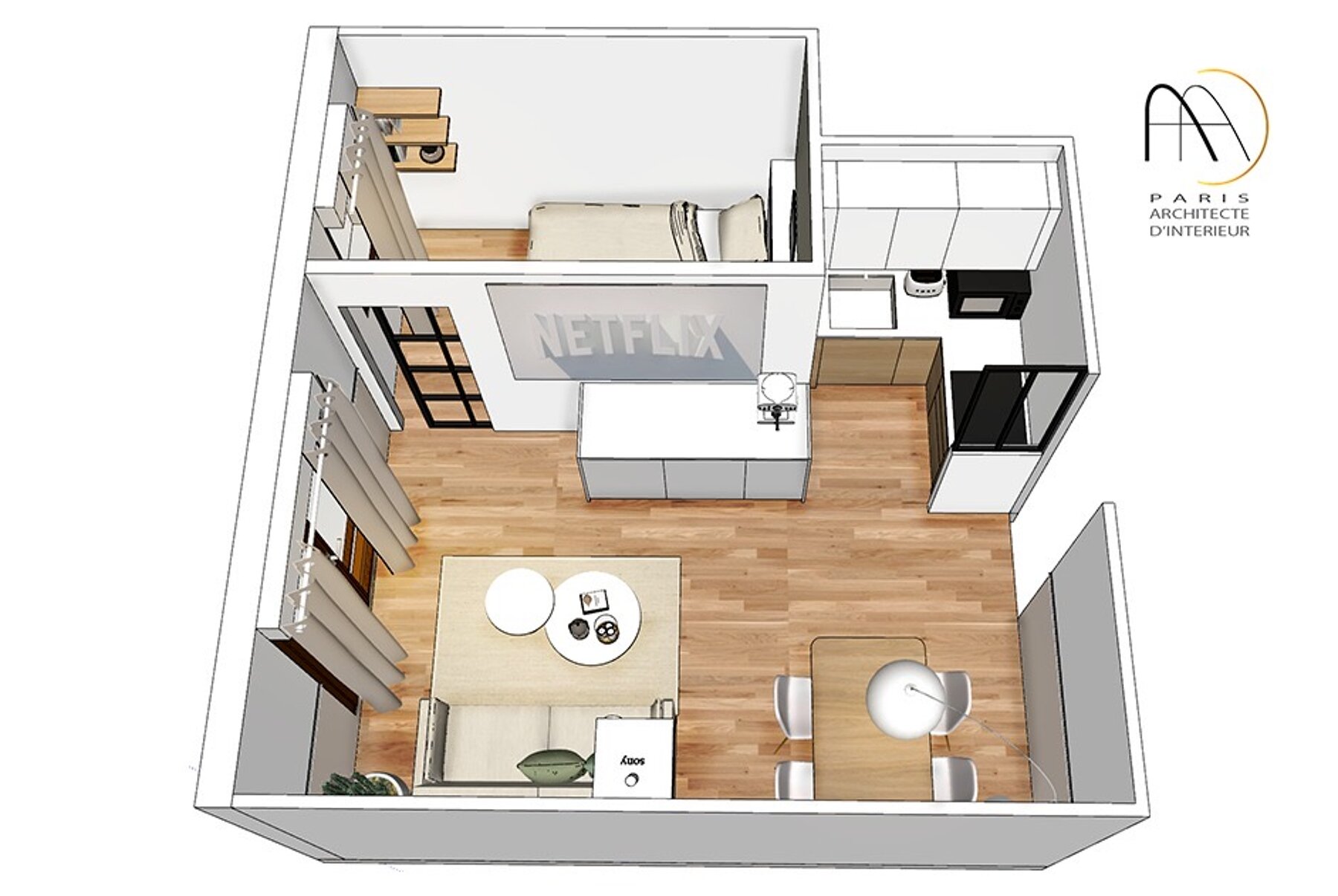 Aménagement intérieur - Appartement par un architecte d'intérieur Archidvisor