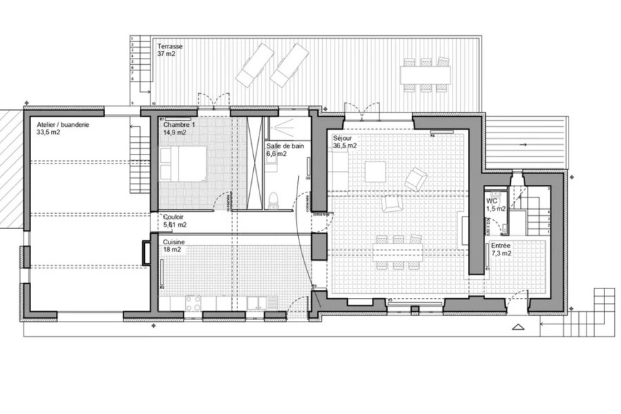Projet Rénovation complète d’une maison réalisé par un architecte Archidvisor