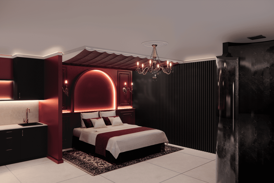 Projet Suite Airbnb baroque réalisé par un architecte d'intérieur Archidvisor