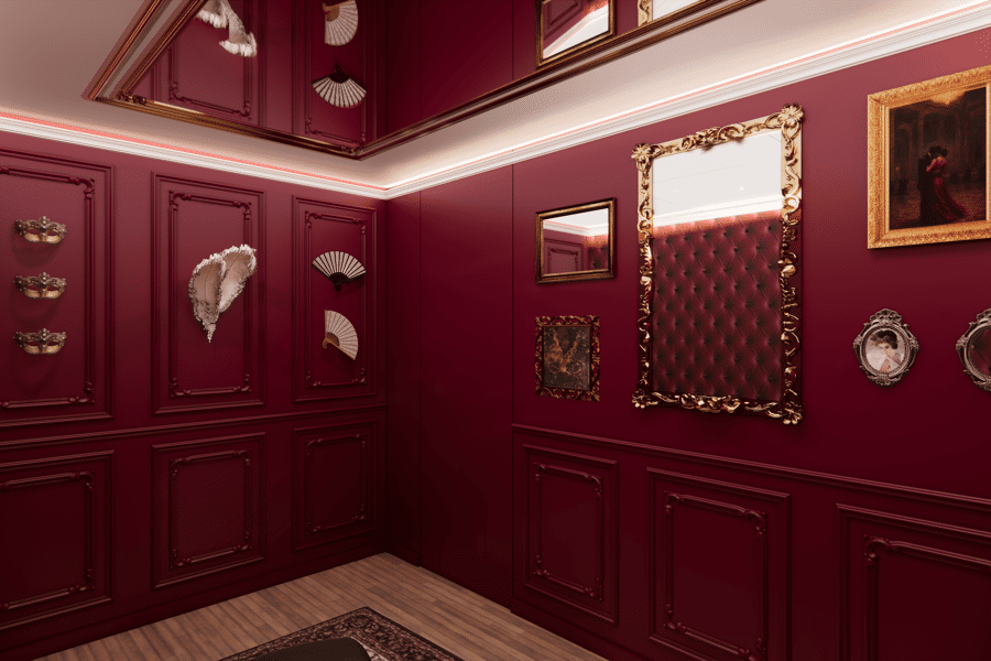 Projet Suite Airbnb baroque réalisé par un architecte d'intérieur Archidvisor