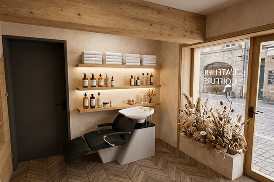 Projet Rénovation d'un salon de coiffure réalisé par un architecte d'intérieur Archidvisor