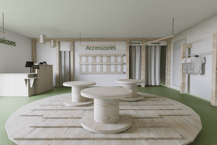Projet Conception boutique éphémère réalisé par un architecte d'intérieur Archidvisor