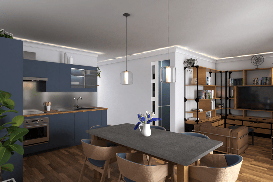 Projet Proposition d'aménagement d'un appartement des années 60 réalisé par un architecte d'intérieur Archidvisor