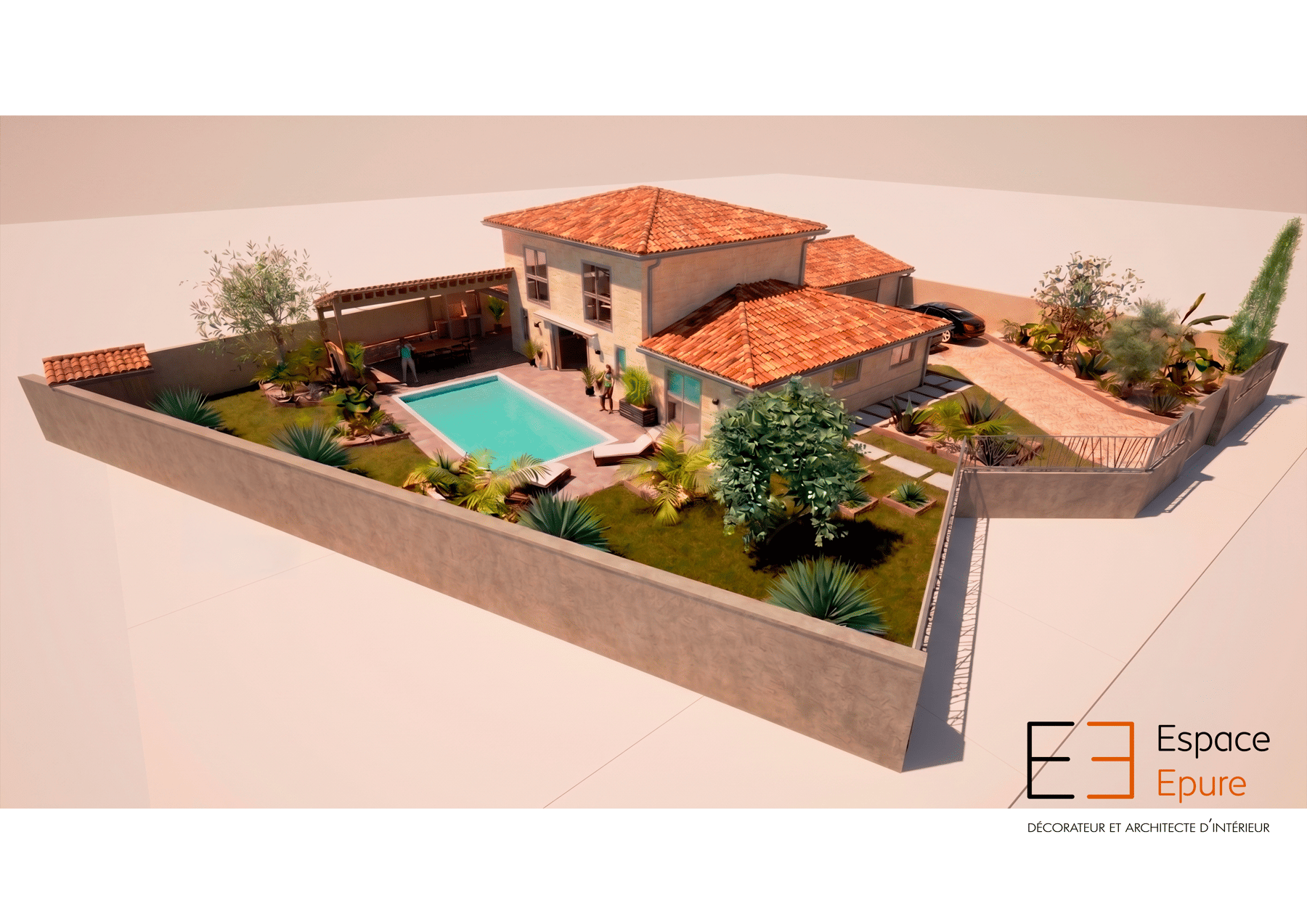 Aménagement extérieur - Maison individuelle par un architecte d'intérieur Archidvisor
