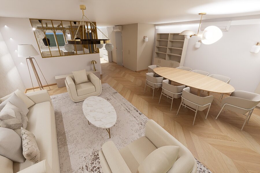 Projet Conception d'une pièce à vivre réalisé par un architecte d'intérieur Archidvisor