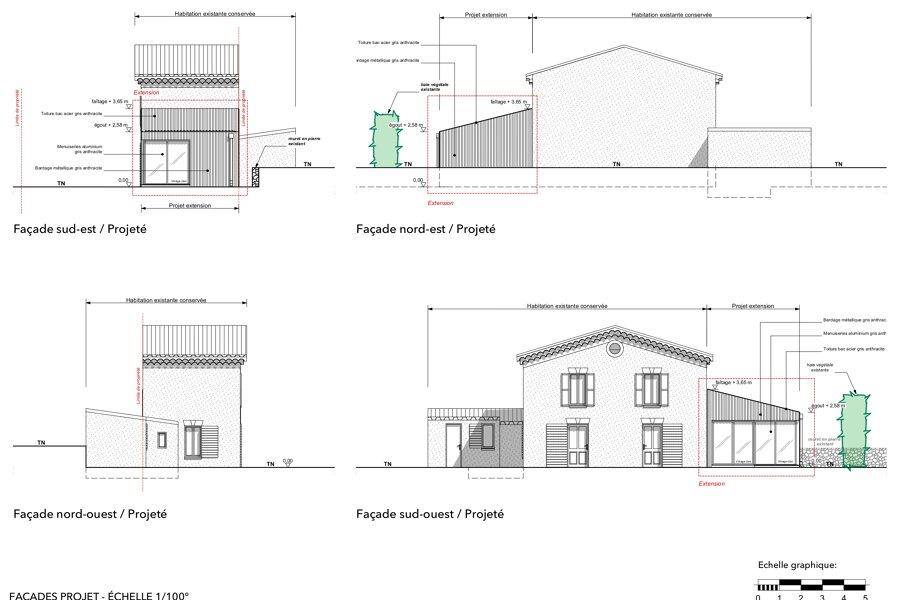 Projet Extension d’une maison individuelle réalisé par un architecte Archidvisor