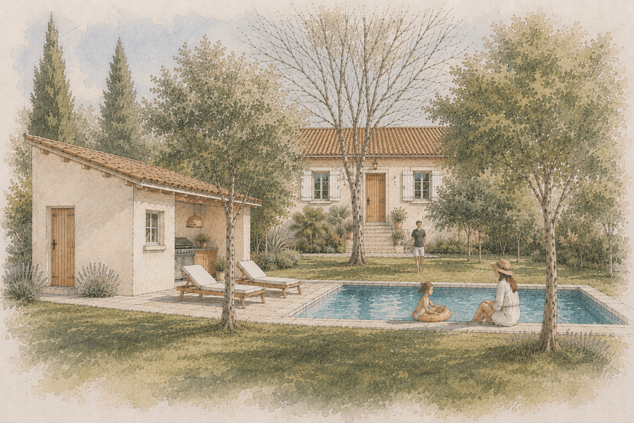 Projet Création d’une piscine et d’un pool house réalisé par un architecte Archidvisor